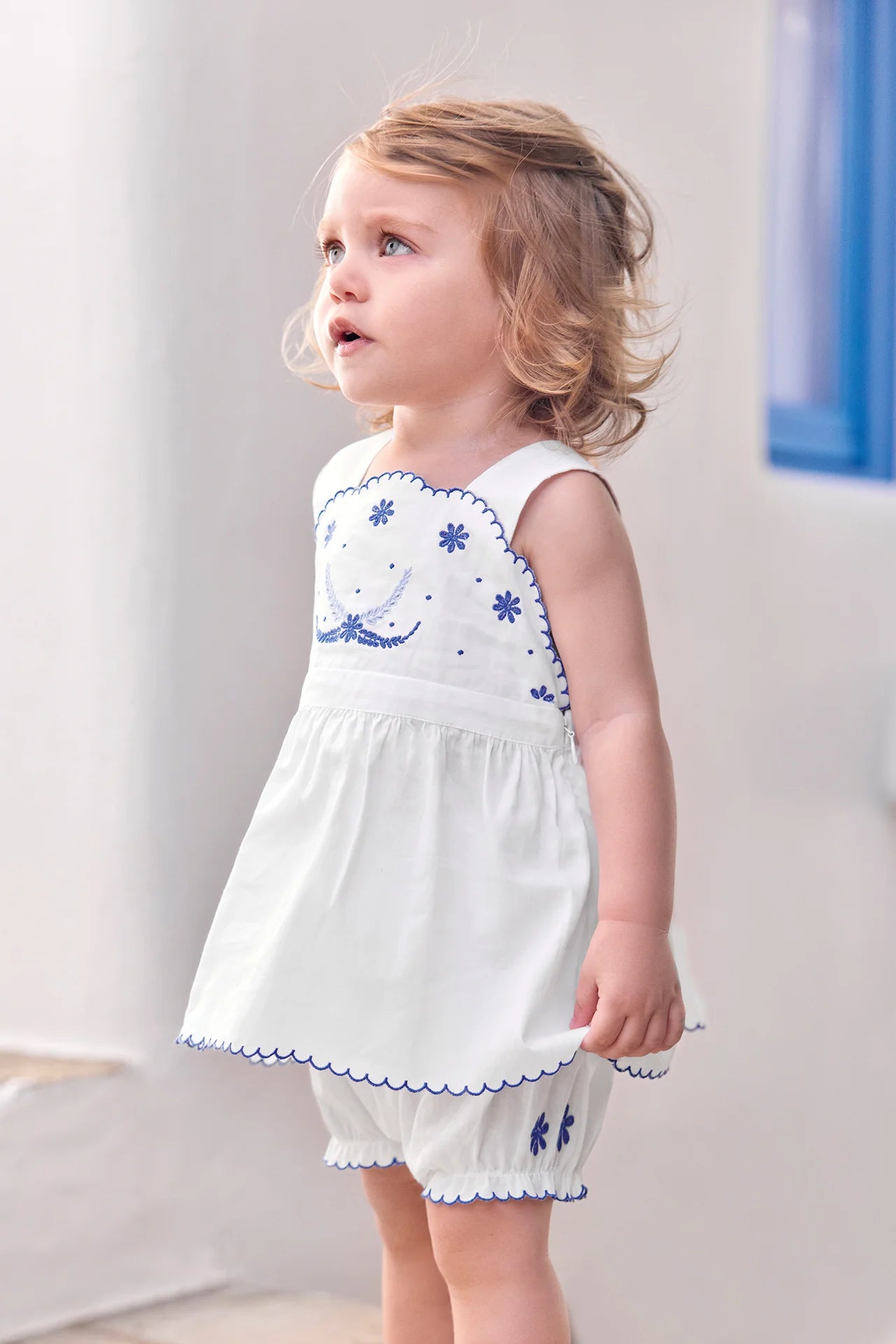 Embroidered Scalloped Short Set-Tartine et Chocolat SP26