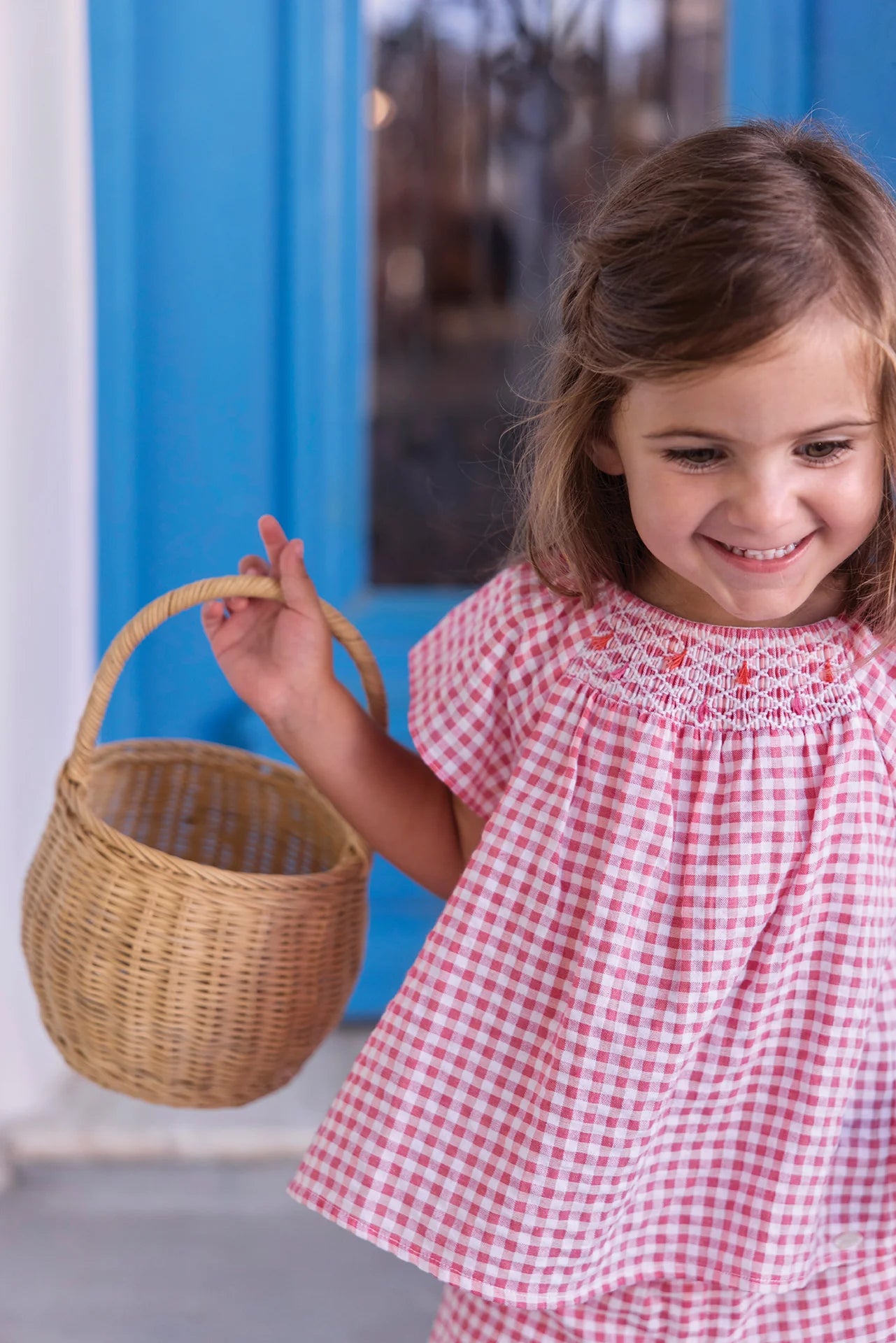 Pink Gingham Short Set-Tartine et Chocolat SP26