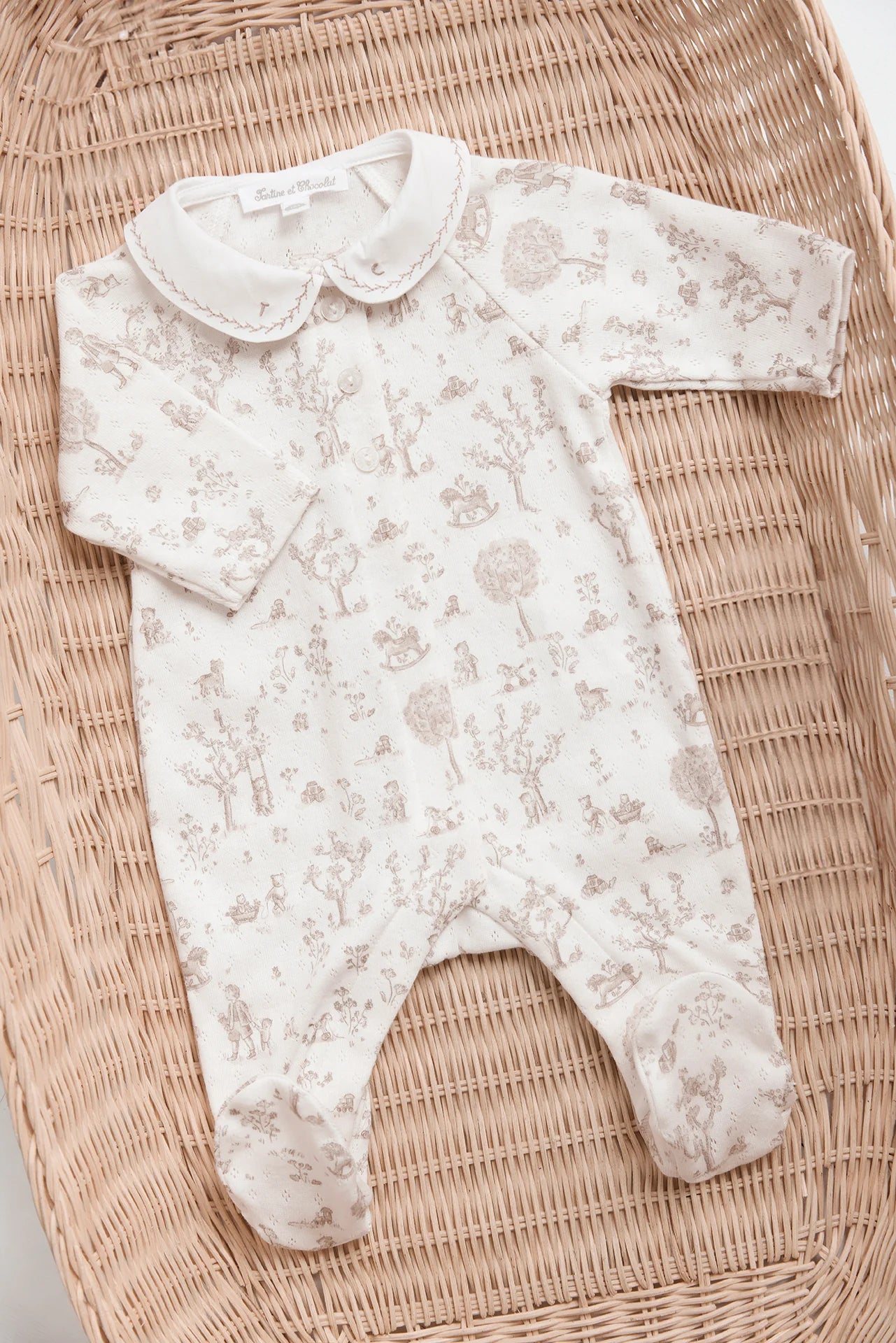 Brown Toile Footie-Tartine et Chocolat SP26
