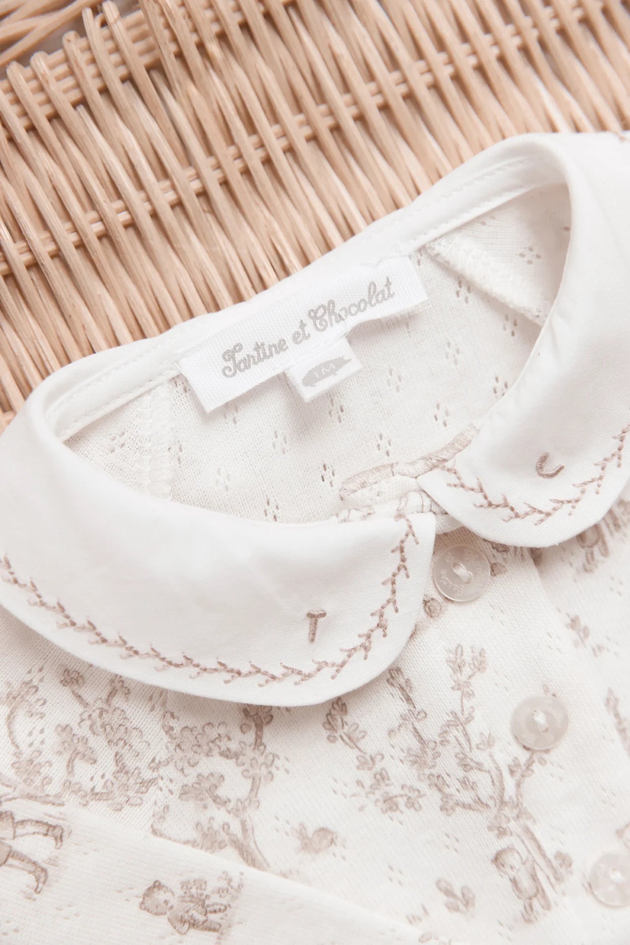 Brown Toile Footie-Tartine et Chocolat SP26