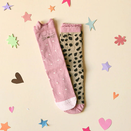 Clara Cat 2-Pack Socks - Rockahula