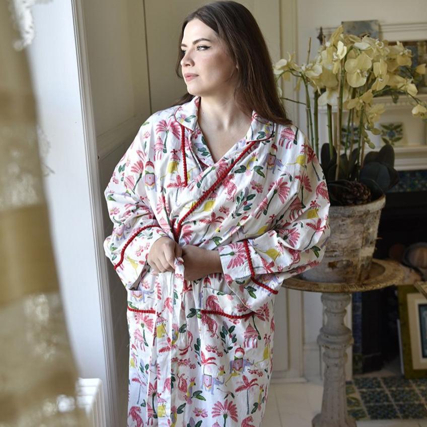 Sultan's Garden Print Dressing Gown - Powell Craft