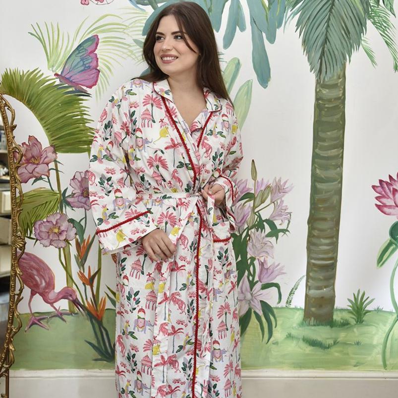 Sultan's Garden Print Dressing Gown - Powell Craft