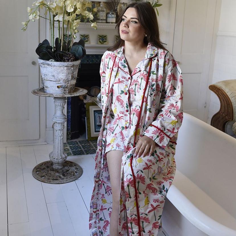 Sultan's Garden Print Dressing Gown - Powell Craft