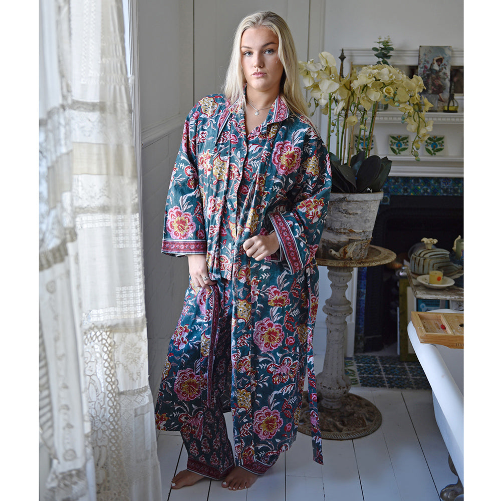 Pine Green Dressing Gown - Powell Craft