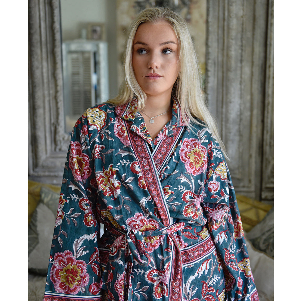 Pine Green Dressing Gown - Powell Craft