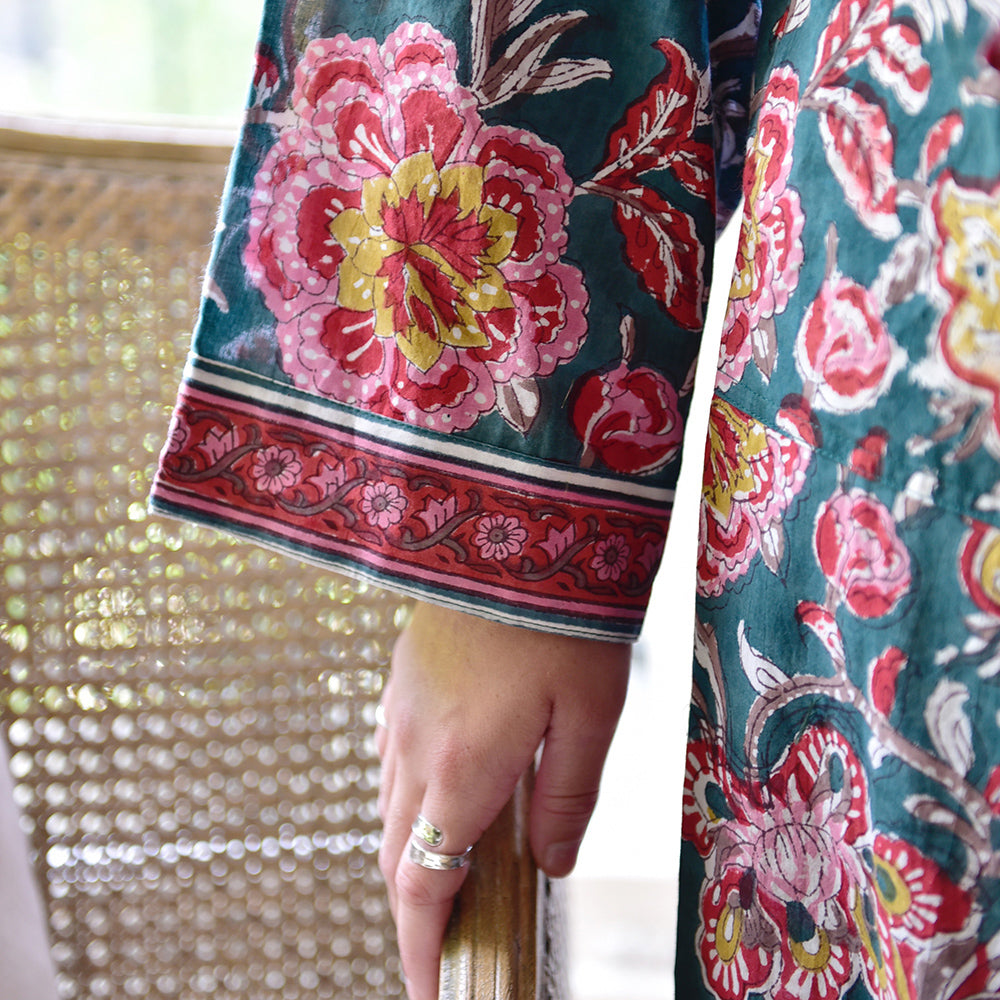 Pine Green Dressing Gown - Powell Craft