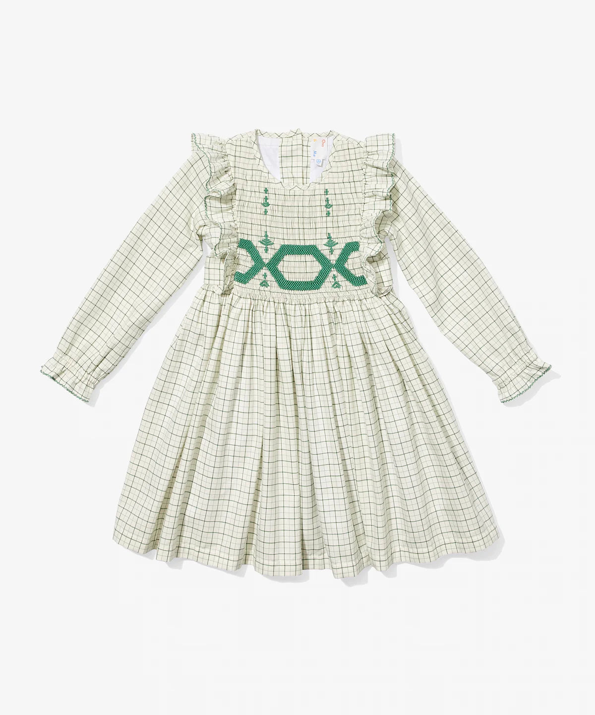 Smocked Green Check Dress - Oso & Me