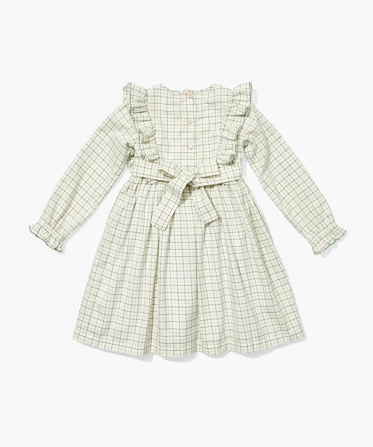 Smocked Green Check Dress - Oso & Me