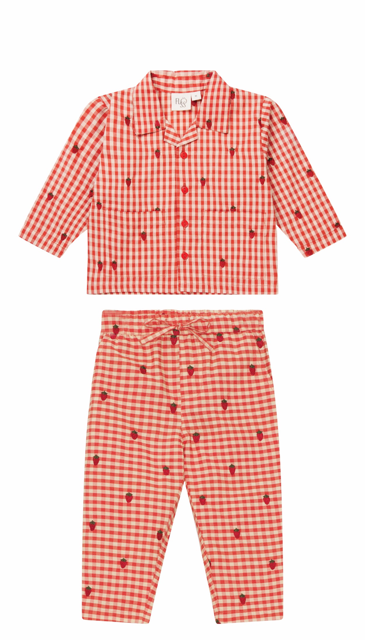 Molly Strawberry Gingham PJs - Floss