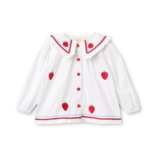 Manon LS Strawberry Blouse- Floss SP26