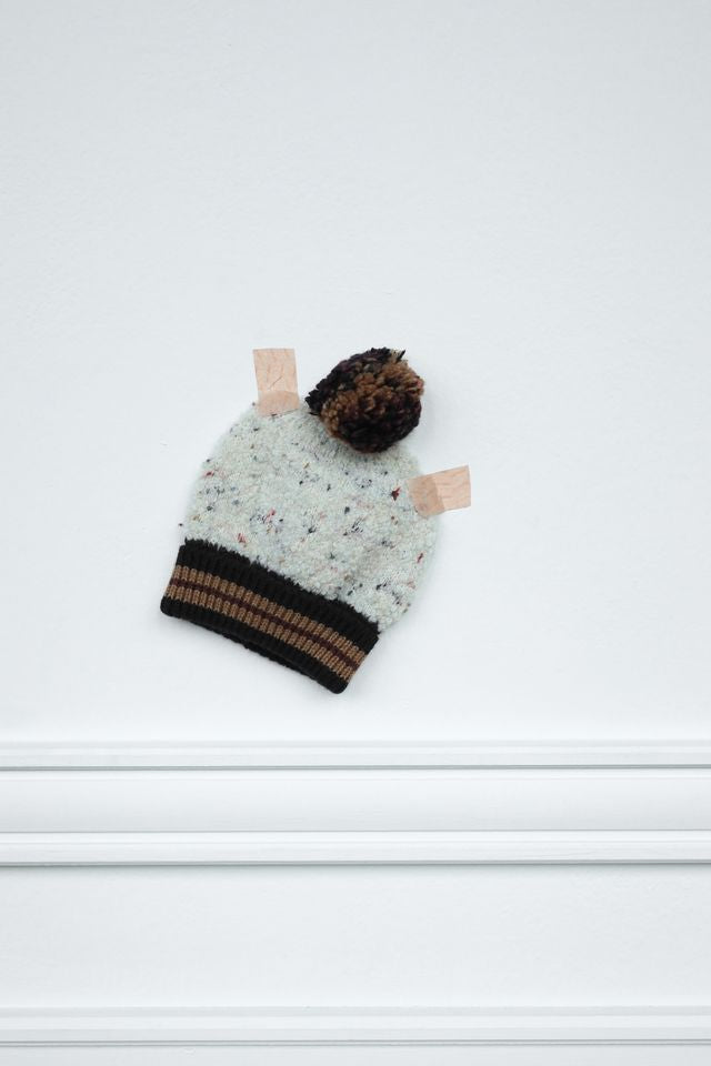 Axel Sherpa Melange Pom Beanie- One More in the Family FW25