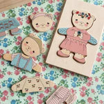 Wooden Teddy Dress Up Puzzle - Konges Slojd