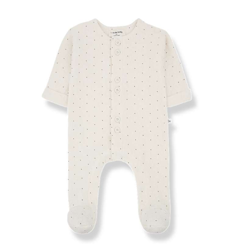 Adrien Dotty Heart Footie- One More in the Family FW25