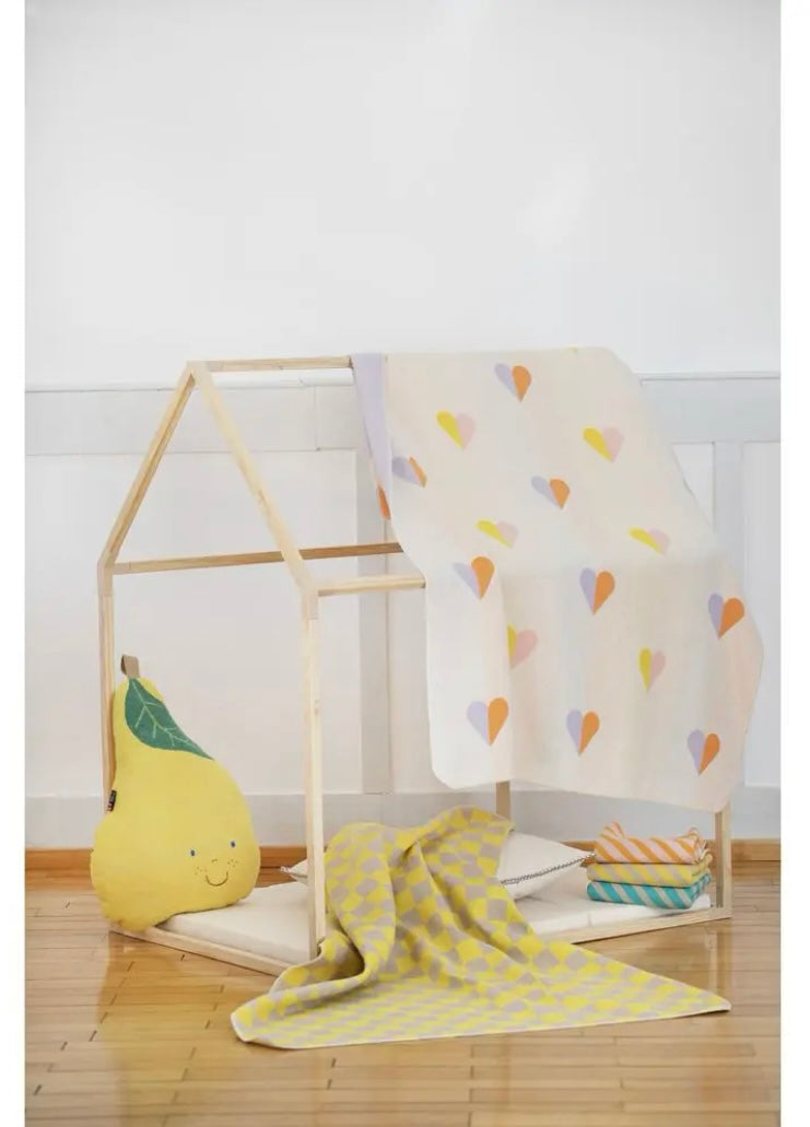 Multicolor Hearts Toddler Blanket - David Fussenegger
