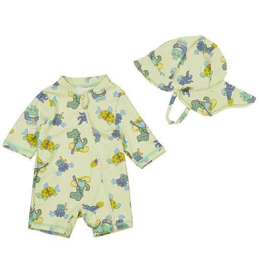 Bathing Bodysuit/Hat "Swimming Animals"-Mayoral SP26