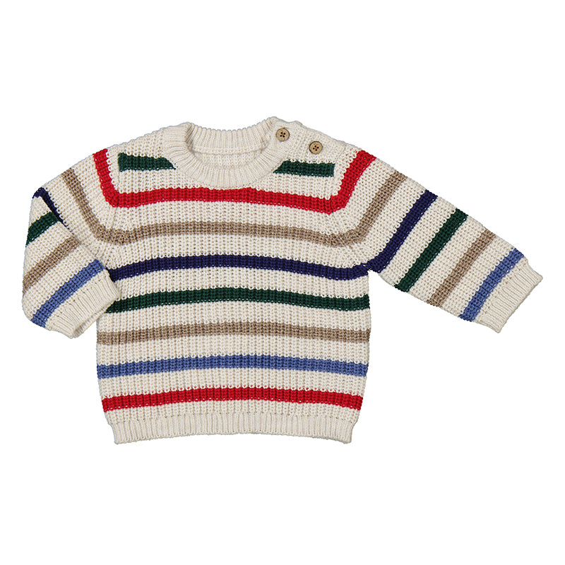 Striped Crew Sweater- Mayoral FW24