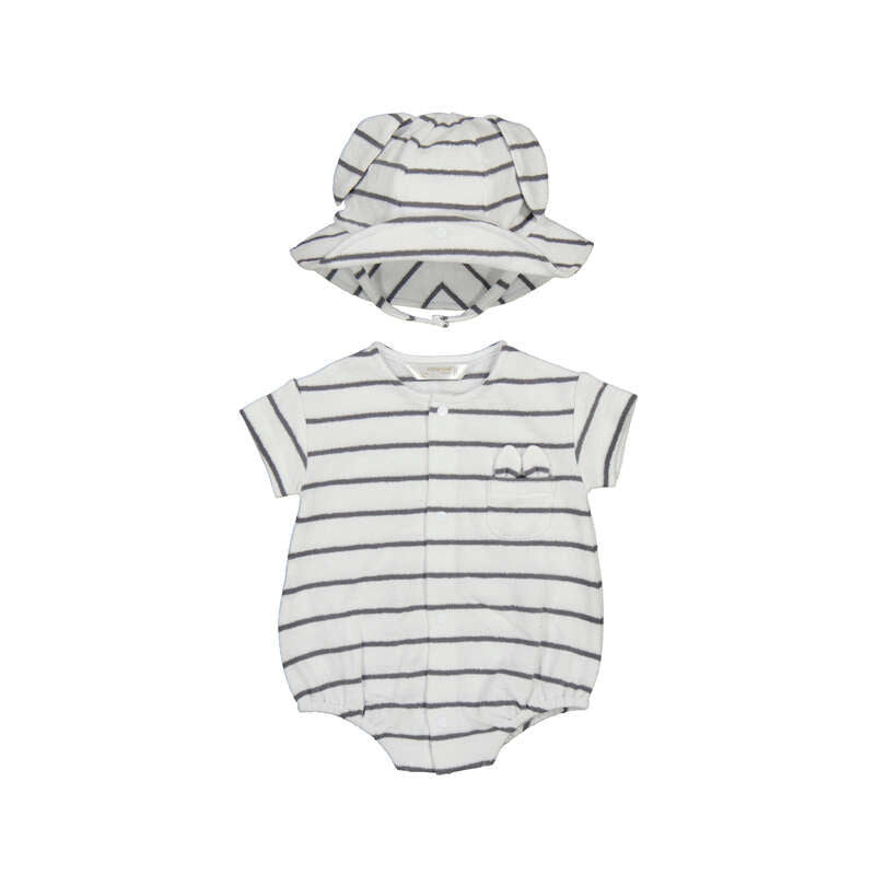 Striped  Romper & Hat-Mayoral SP26