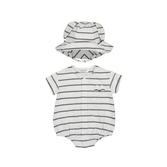 Striped  Romper & Hat-Mayoral SP26