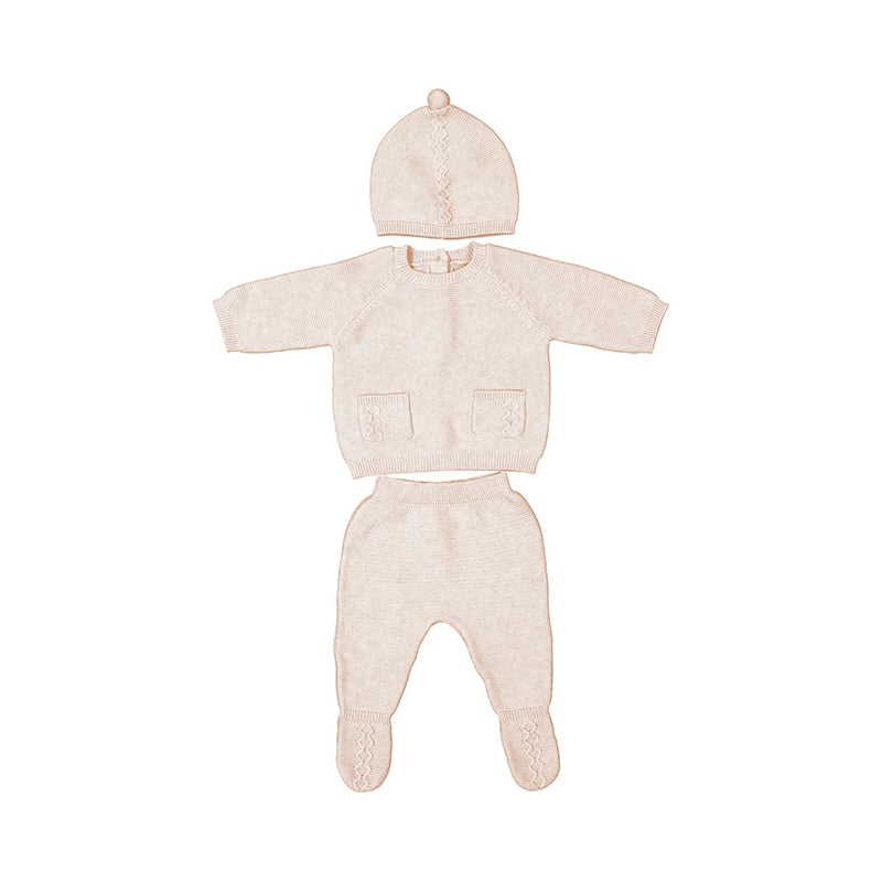 Knit 3pc Pocket Cable Set - Mayoral FW25