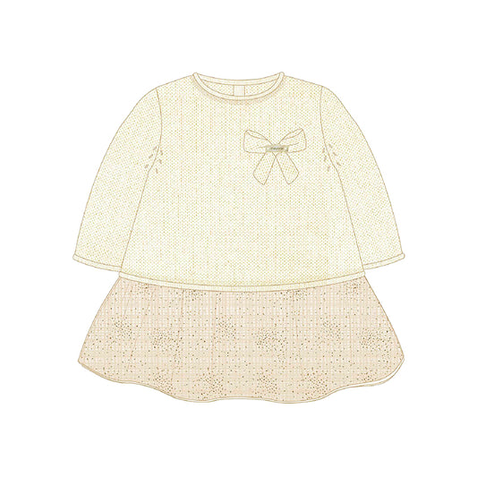 Knit Bow Dress- Mayoral FW25