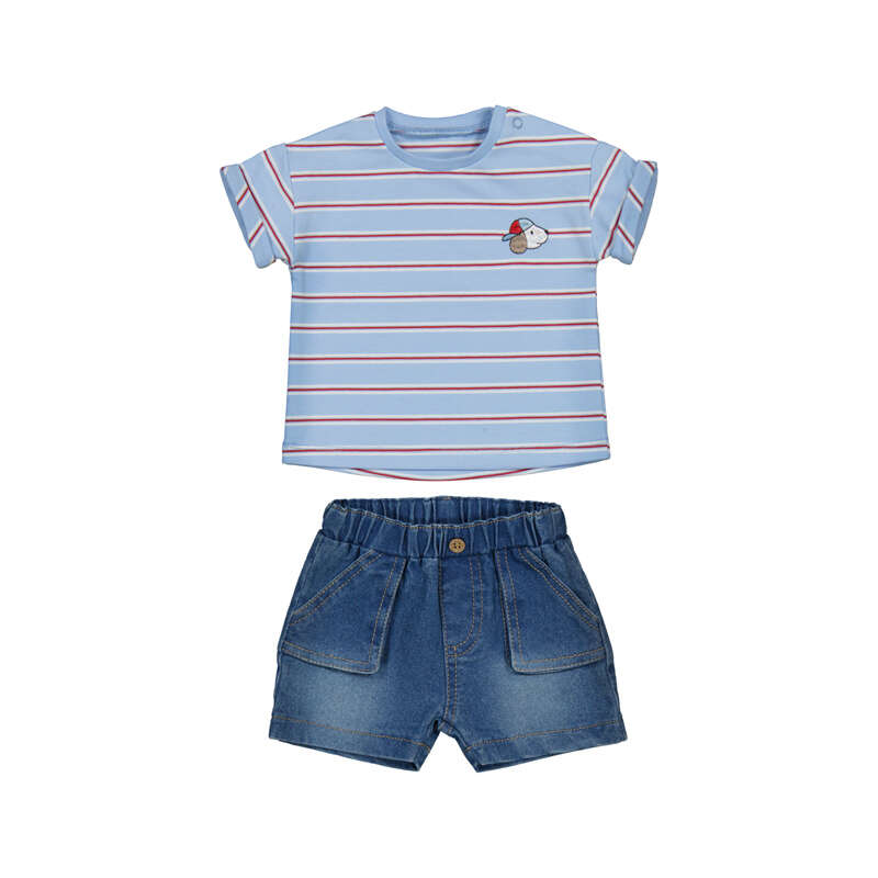 2PC Striped Tee Short Set-Mayoral SP26