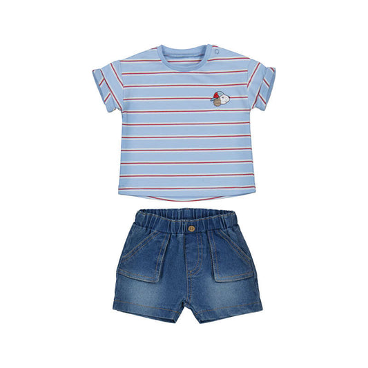 2PC Striped Tee Short Set-Mayoral SP26