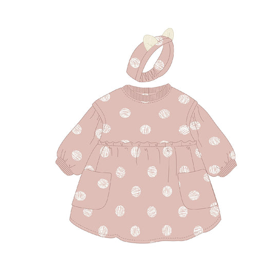 Dotted Dress w Headband- Mayoral FW25