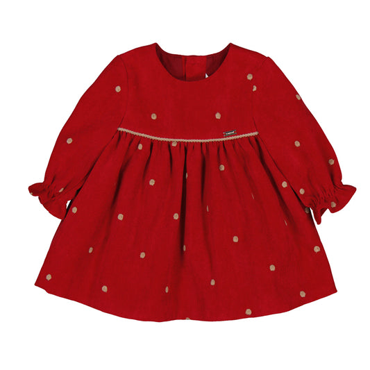 Dotty Velvet Dress- Mayoral FW25