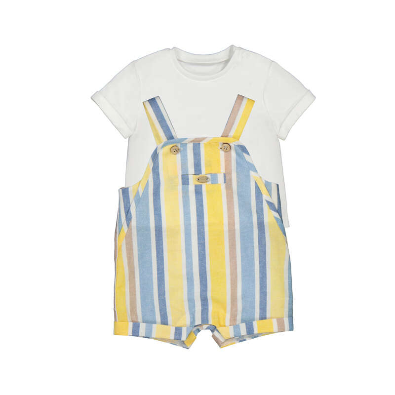 2PC Multi Striped Tee Short Set-Mayoral SP26