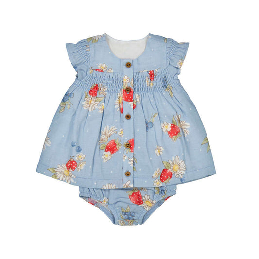 Strawberry Chambray Dress-Mayoral SP26