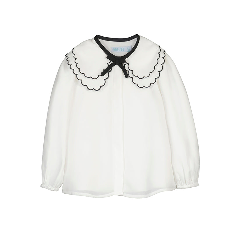 Scallop Collared Blouse-abel & lula FW25