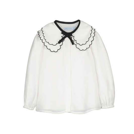Scallop Collared Blouse-abel & lula FW25