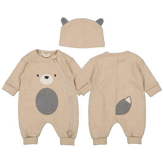 Zip Raccoon Romper w. Hat- Mayoral FW25
