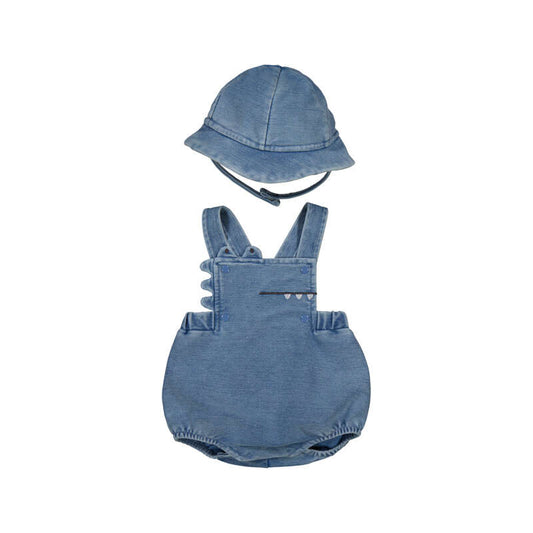 2pc Denim Croc Shortall/Hat-Mayoral SP26