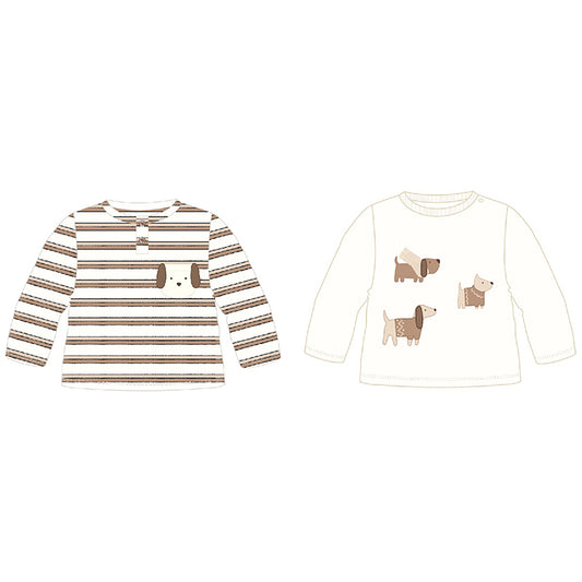 LS Striped Dog Shirt- Mayoral FW25