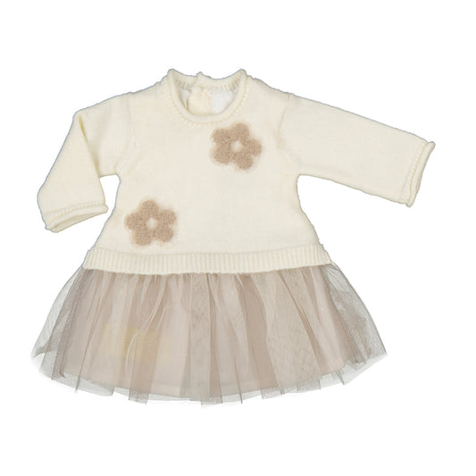 Sweater Dress/Tutu w Flower - Mayoral FW24