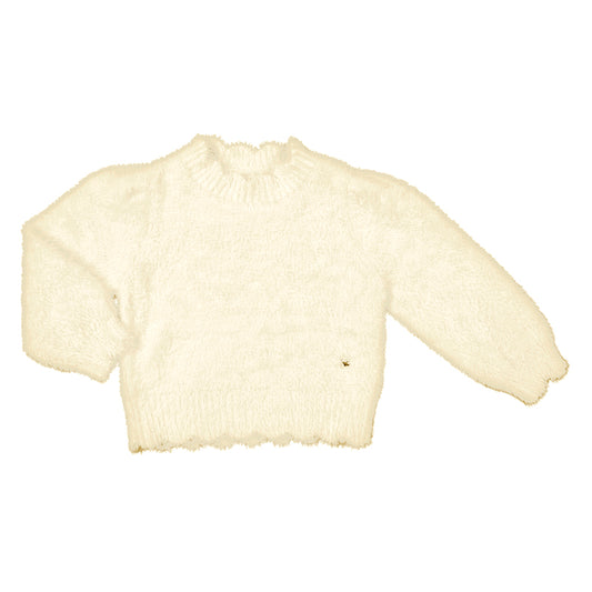 Mock Neck Fuzzy Sweater-abel & lula fw24