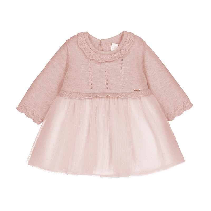 Sweater Dress w Tulle Skirt -Mayoral FW25