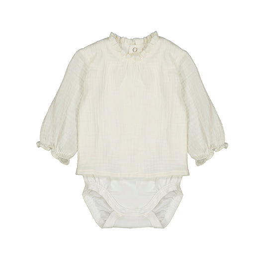 LS Ruffle Bodysuit Shirt- Mayoral FW25