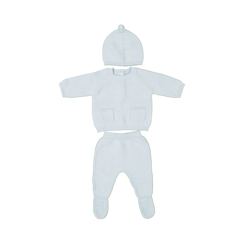 Knit 3pc Pocket Cable Set - Mayoral FW25