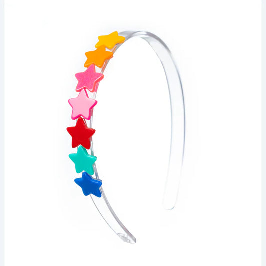 Rainbow Stars Headband - Lilies and Roses