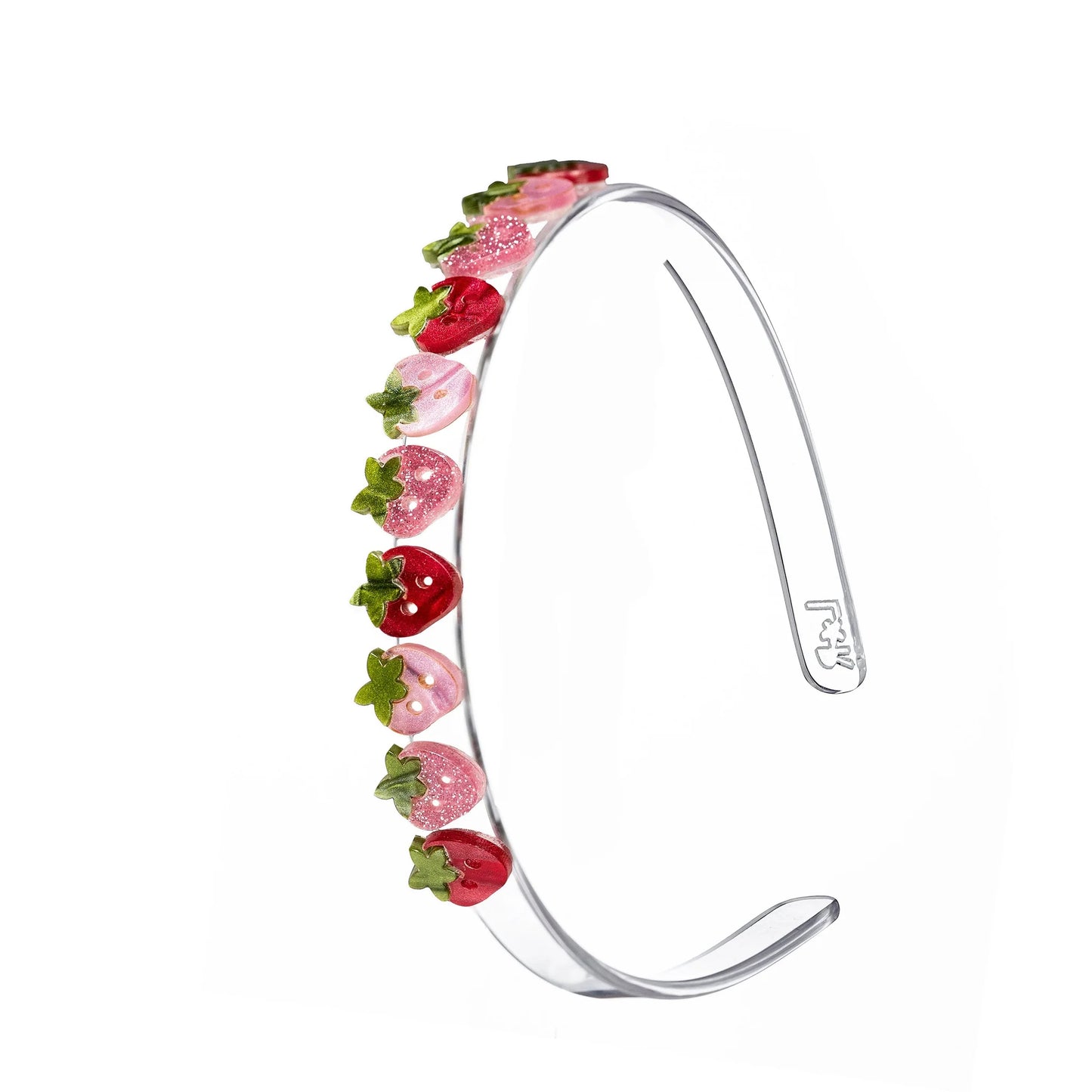 Strawberry Pearlized Headband - Lilies and Roses