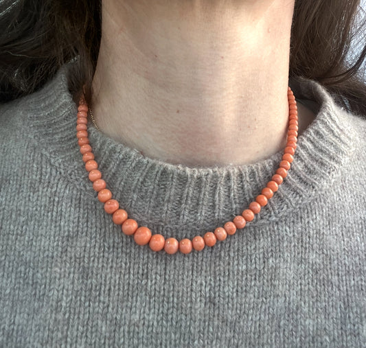 Antique Coral Bead Necklace