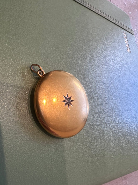 Antique 10k Diamond Locket