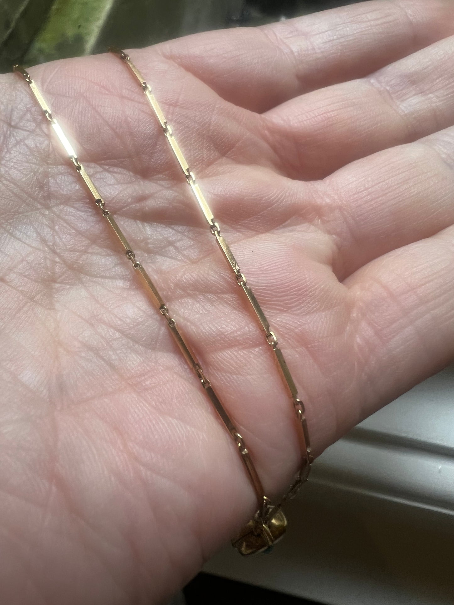 14k Bar Link Watchchain