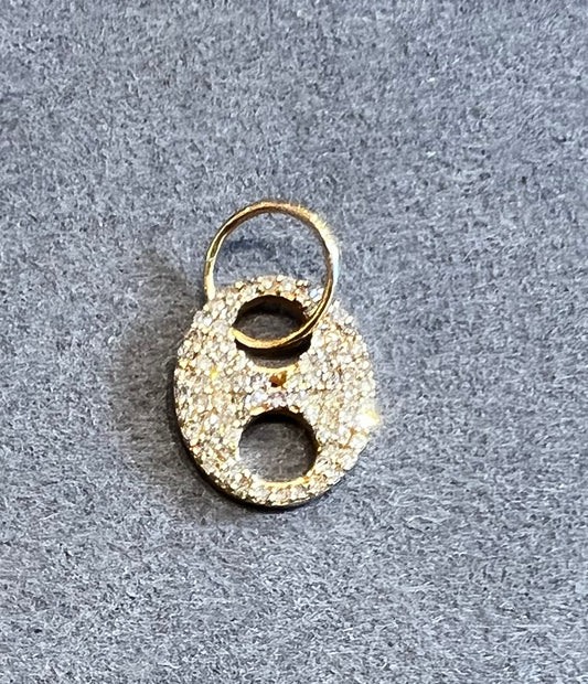 Vintage Pave Diamond  Mariner Charm