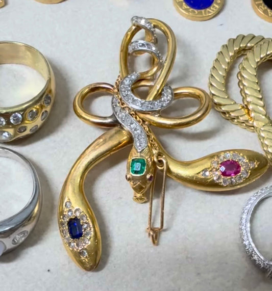 Triple Snake Trombone Pin/Pendant