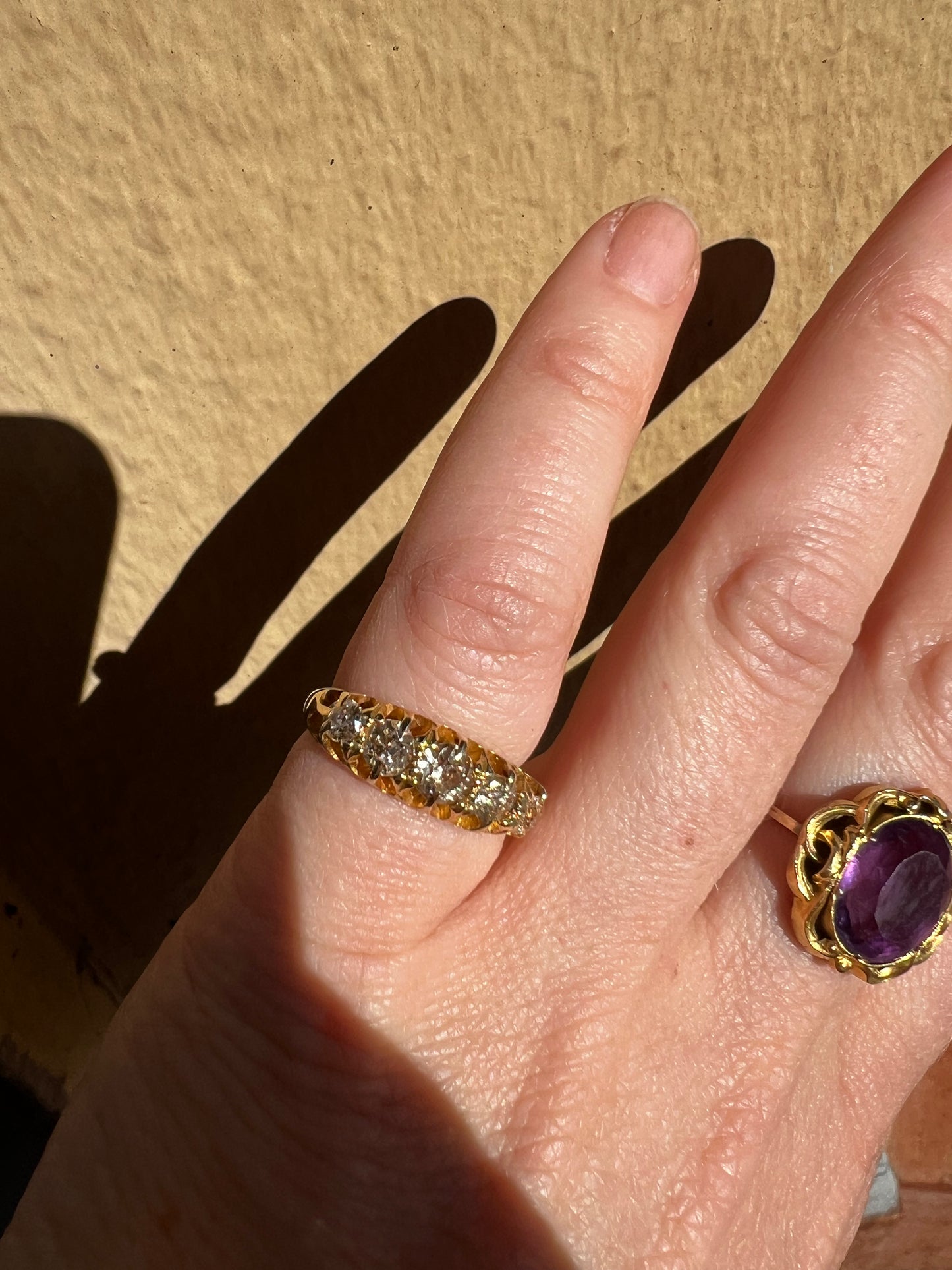 Antique Diamond 5 stone Ring