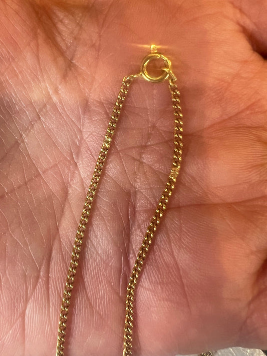 Vintage 18k Curb Chain Necklace